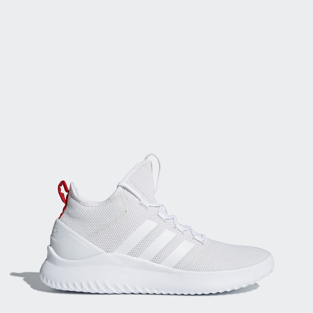 Adidas Cloudfoam Ultimate B-ball - αθλητικα παπουτσια ανδρικα - Ασπρα/Ασπρα/Κοκκινα,Μέγεθος: EU 36 –